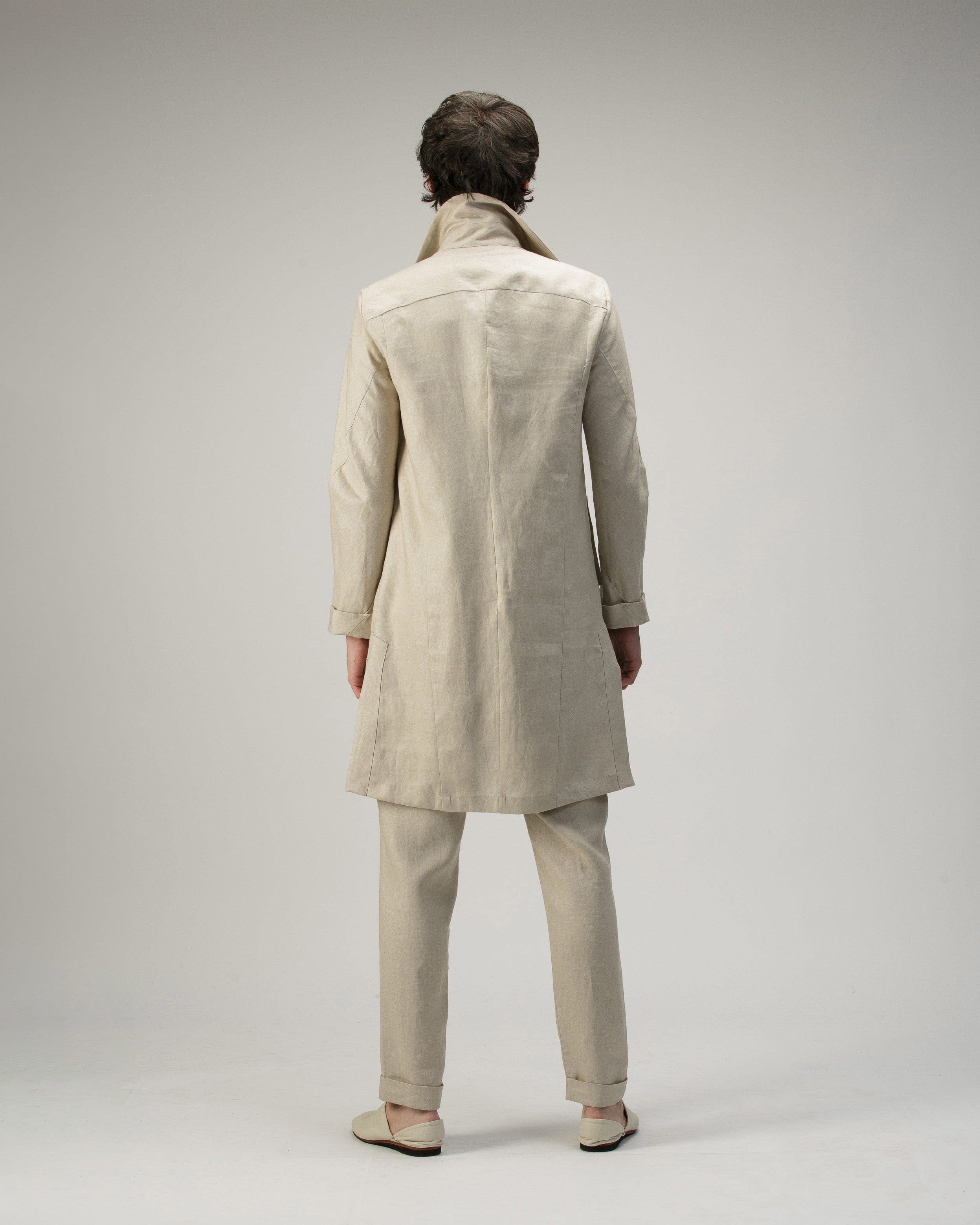 CHAQUETA LIGERA CUELLO CAMISERO NATURAL