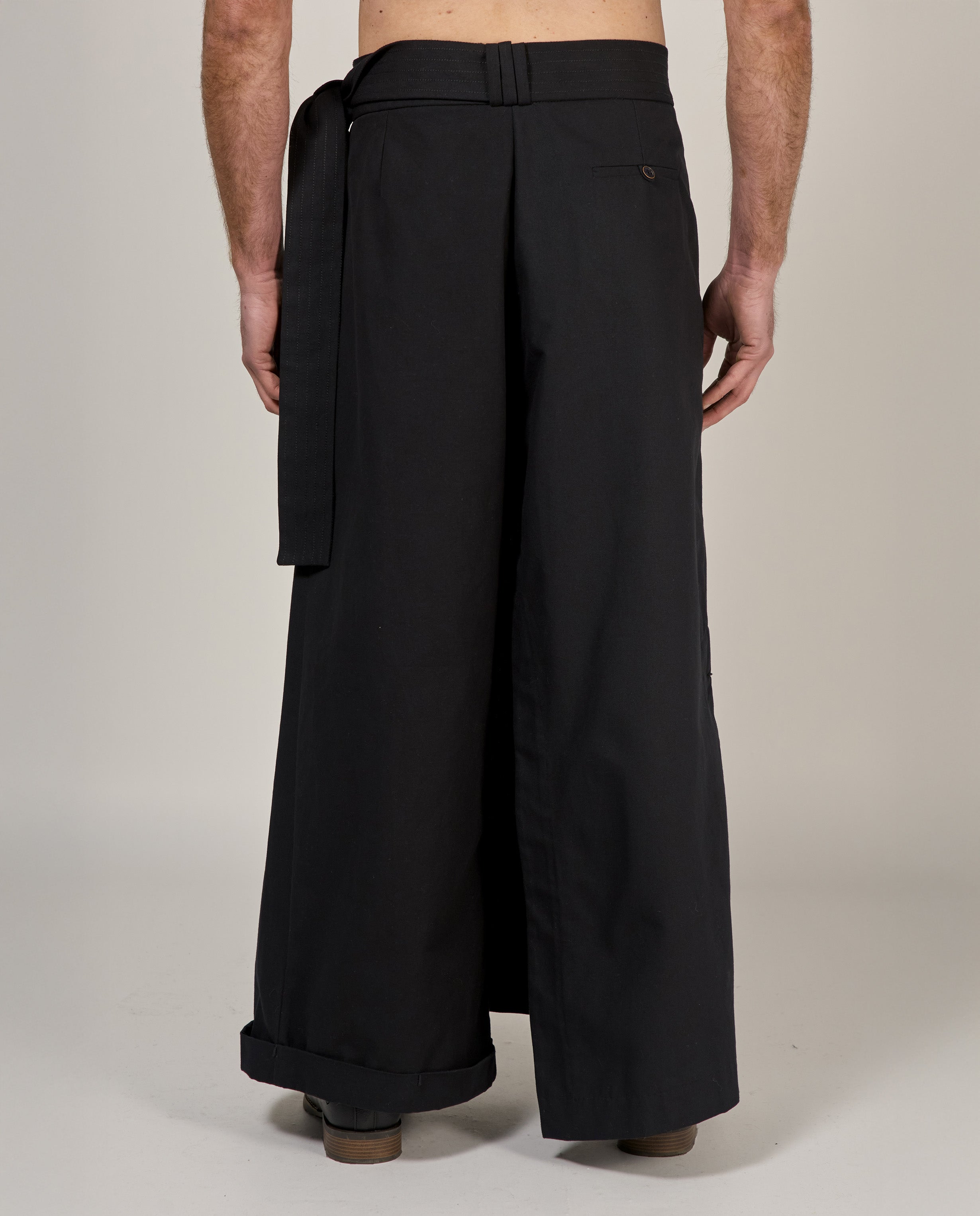PANTALÓN FALDA ALGODÓN NEGRO