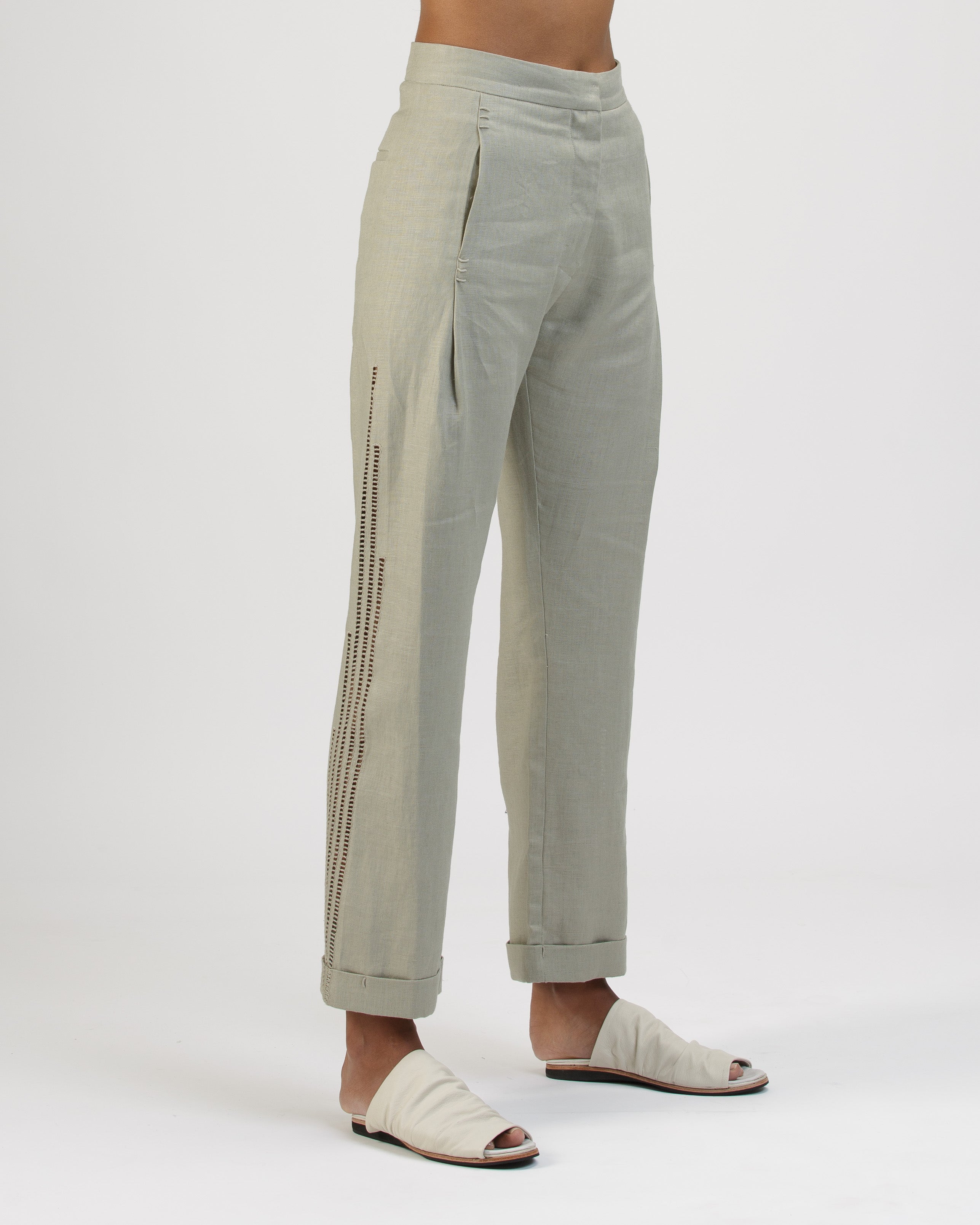 PANTALON SLIM PRENSES CALADO TAUPÉ