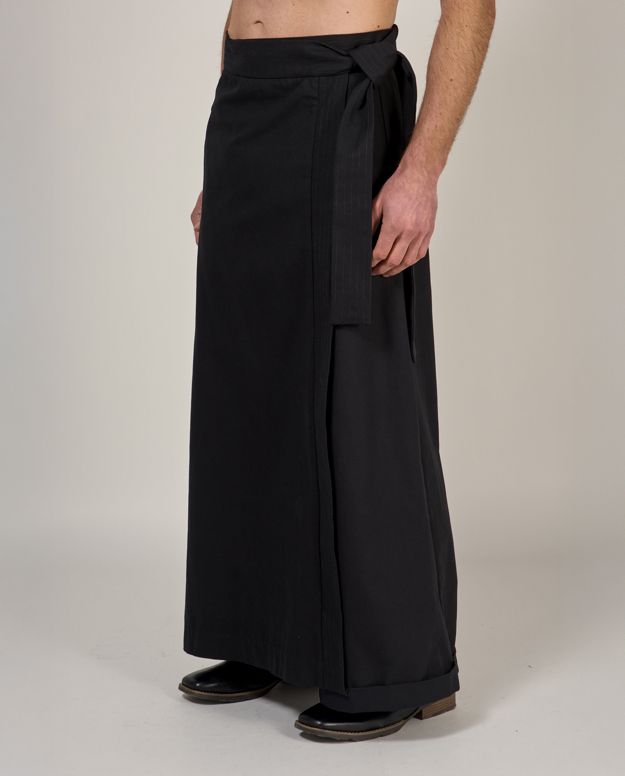 PANTALÓN FALDA ALGODÓN NEGRO