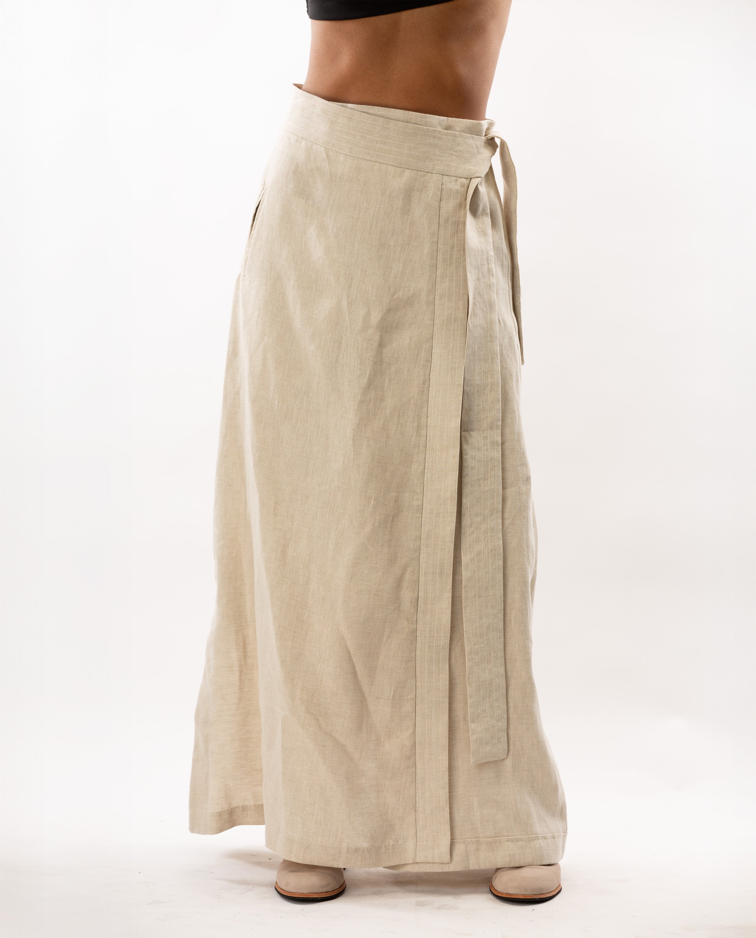 PANTALÓN FALDA LINO