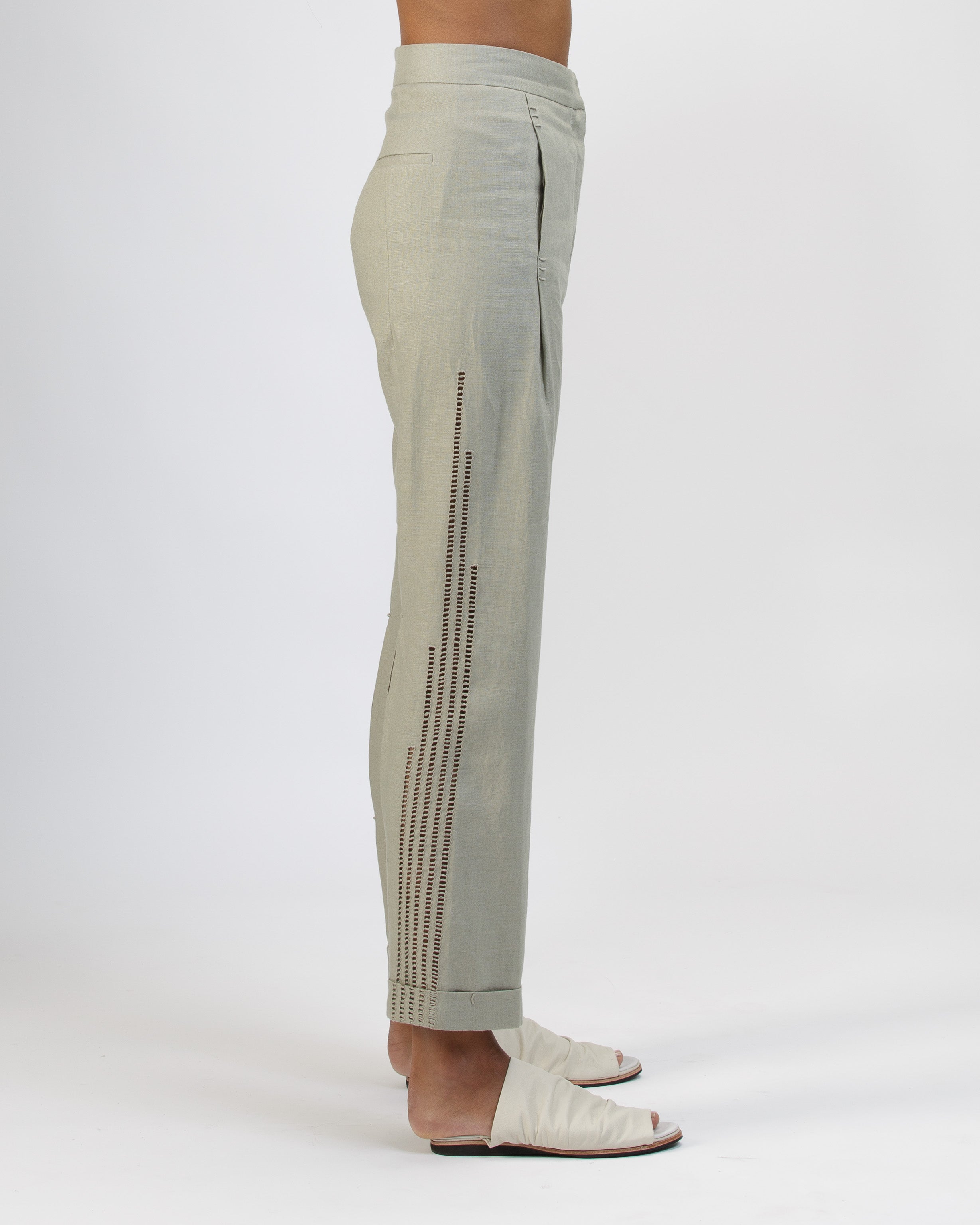 PANTALON SLIM PRENSES CALADO TAUPÉ