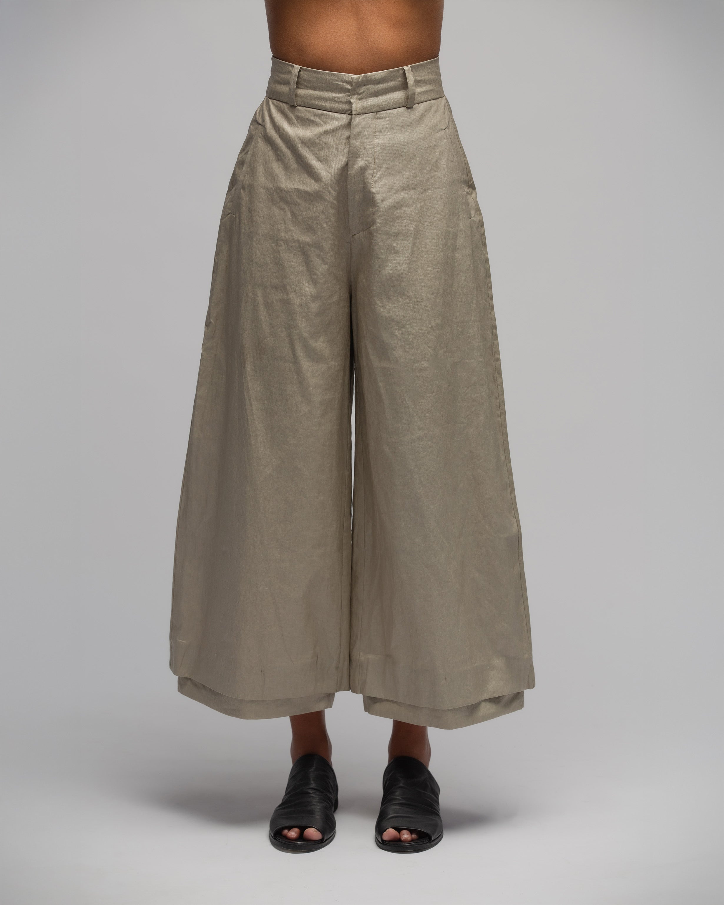 PANTALON WIDE PLUS ENCERADO